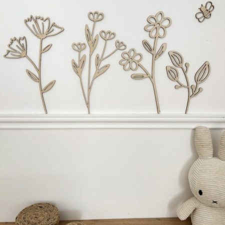 fleurs en bois