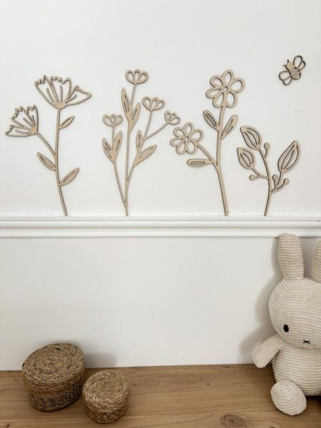 fleurs en bois